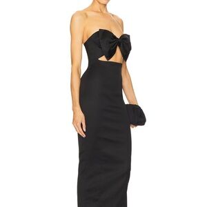 Elegant Black Strapless Maxi Dress